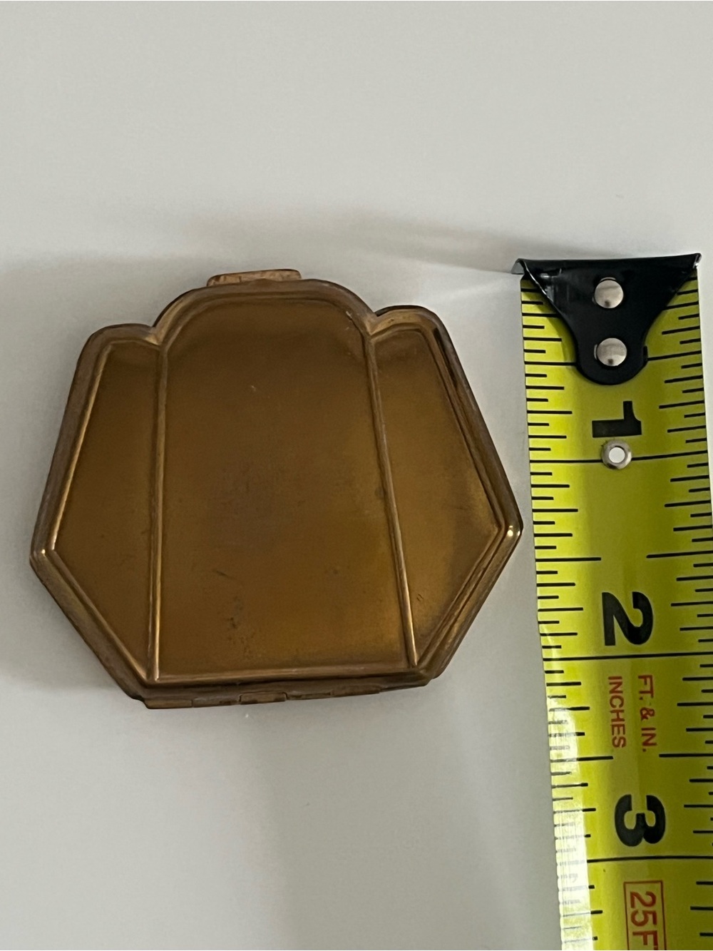 Vintage Art Deco Powder Compact Mirror & Powder Puff Case - Picture 10 of 10